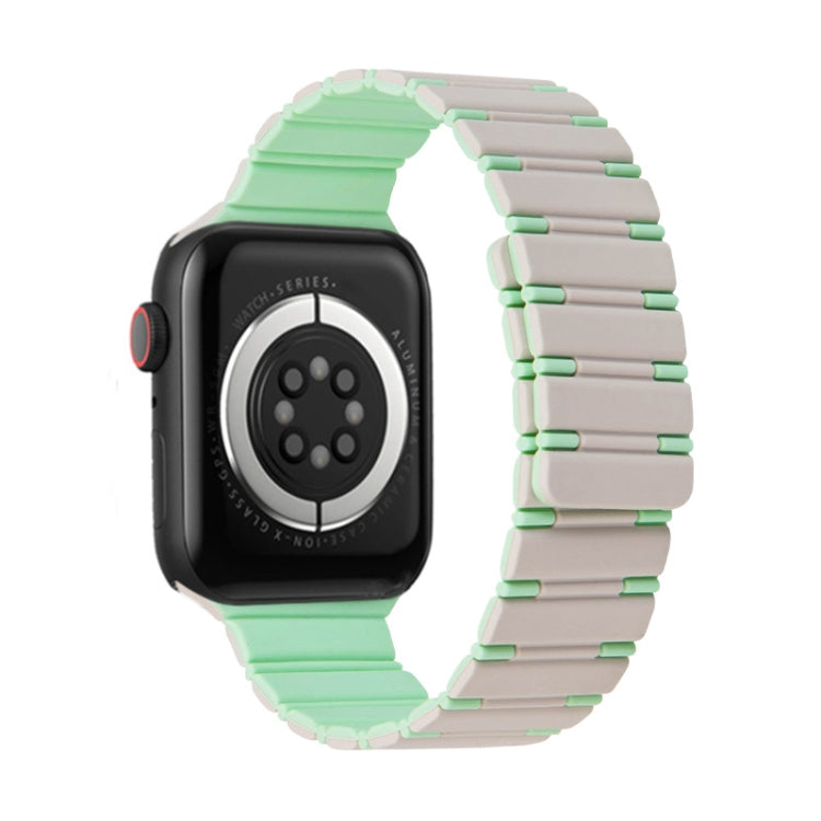 Two-color Magnetic Silicone Watch Band, For Apple Watch Ultra 2 49mm, For Apple Watch Series 9 45mm