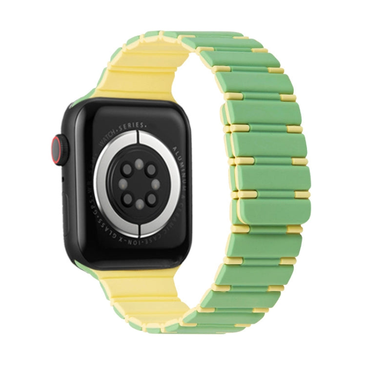 Two-color Magnetic Silicone Watch Band, For Apple Watch Ultra 2 49mm, For Apple Watch Series 9 45mm
