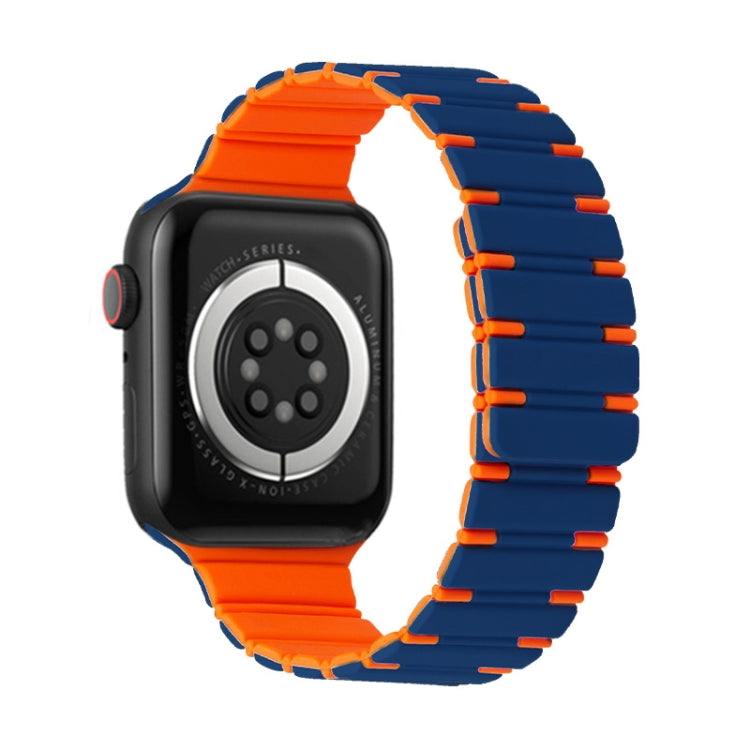 Two-color Magnetic Silicone Watch Band, For Apple Watch Ultra 2 49mm, For Apple Watch Series 9 45mm