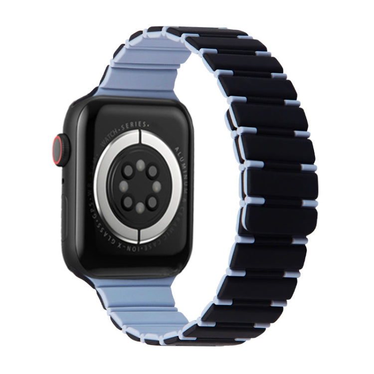 Two-color Magnetic Silicone Watch Band, For Apple Watch Ultra 2 49mm, For Apple Watch Series 9 45mm