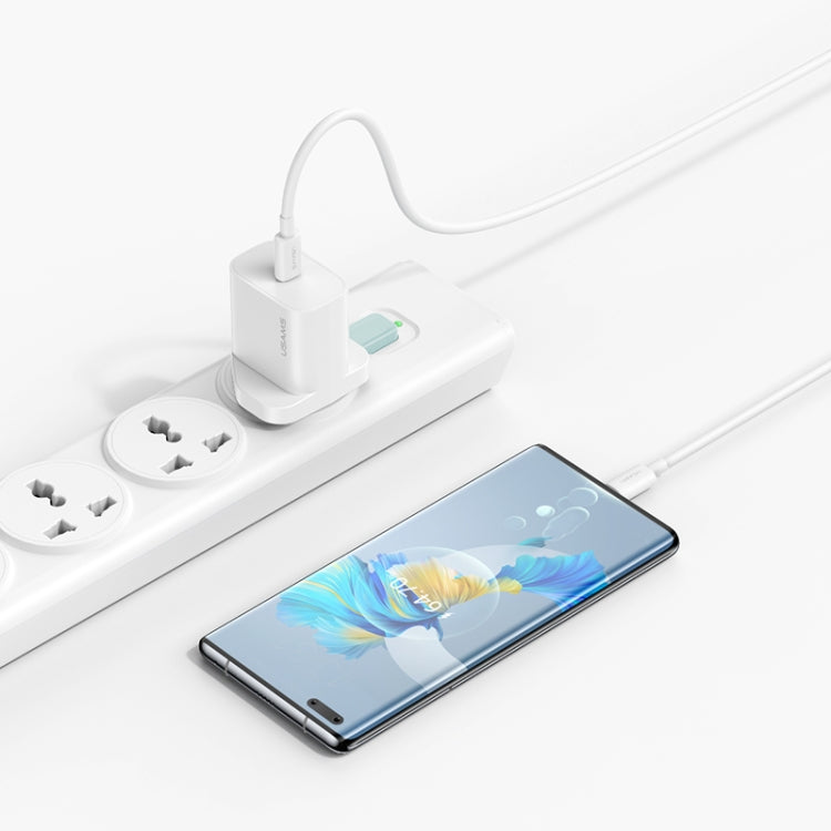 USAMS CC227 20W Fast Charging Charger Set, USB-C / Type-C to USB-C / Type-C, USB-C / Type-C to 8 Pin