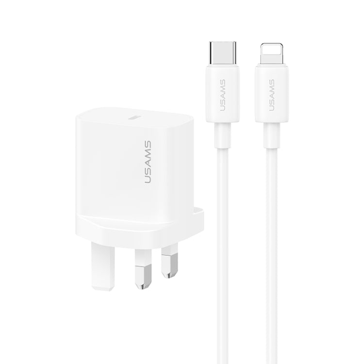 USAMS CC227 20W Fast Charging Charger Set, USB-C / Type-C to USB-C / Type-C, USB-C / Type-C to 8 Pin