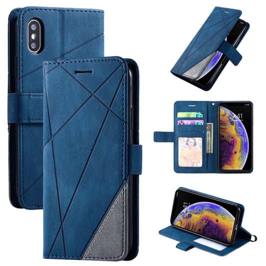 iPhone XS Max leather case with card slots, wallet, and photo frame holder