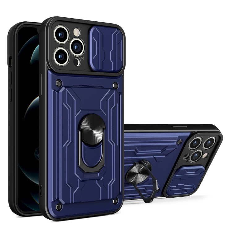 Sliding Camshield TPU+PC Phone Case with Card Slot