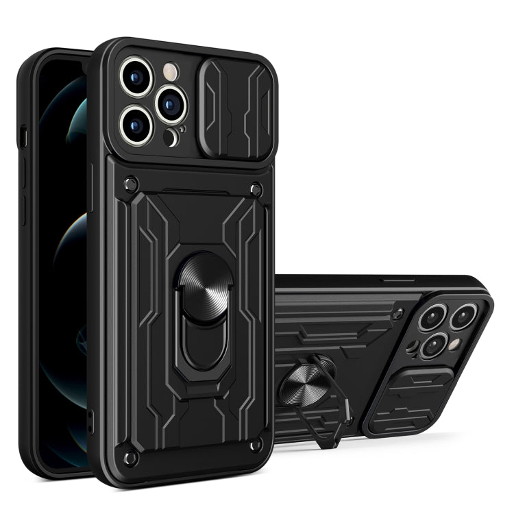 Sliding Camshield TPU+PC Phone Case with Card Slot