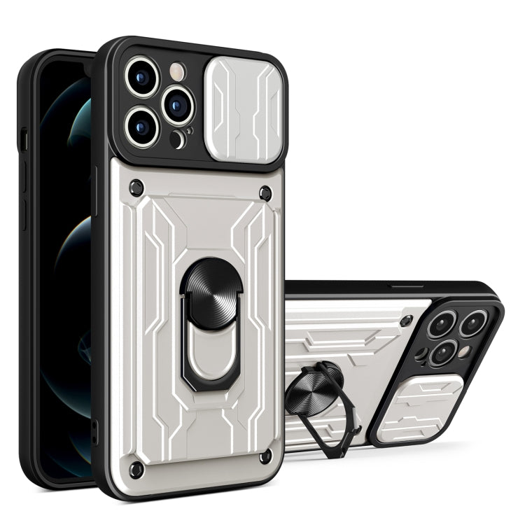 Sliding Camshield TPU+PC Phone Case with Card Slot
