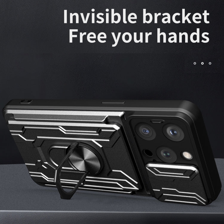 Sliding Camshield TPU+PC Phone Case with Card Slot