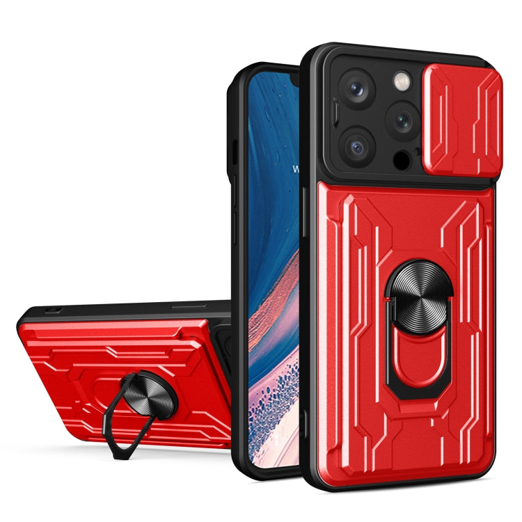 Sliding Camshield TPU+PC Phone Case with Card Slot, For iPhone 16, For iPhone 15 Pro Max, For iPhone 15 Pro