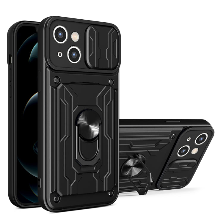 Sliding Camshield TPU+PC Phone Case with Card Slot