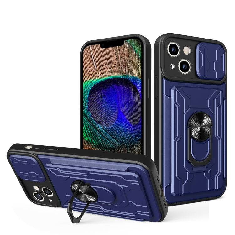 Sliding Camshield TPU+PC Phone Case with Card Slot