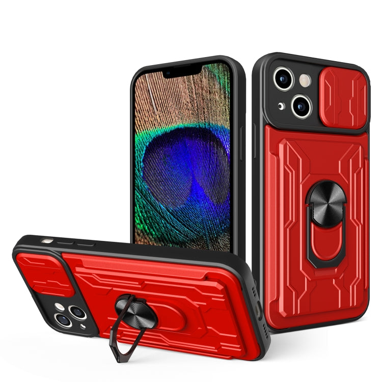 Sliding Camshield TPU+PC Phone Case with Card Slot