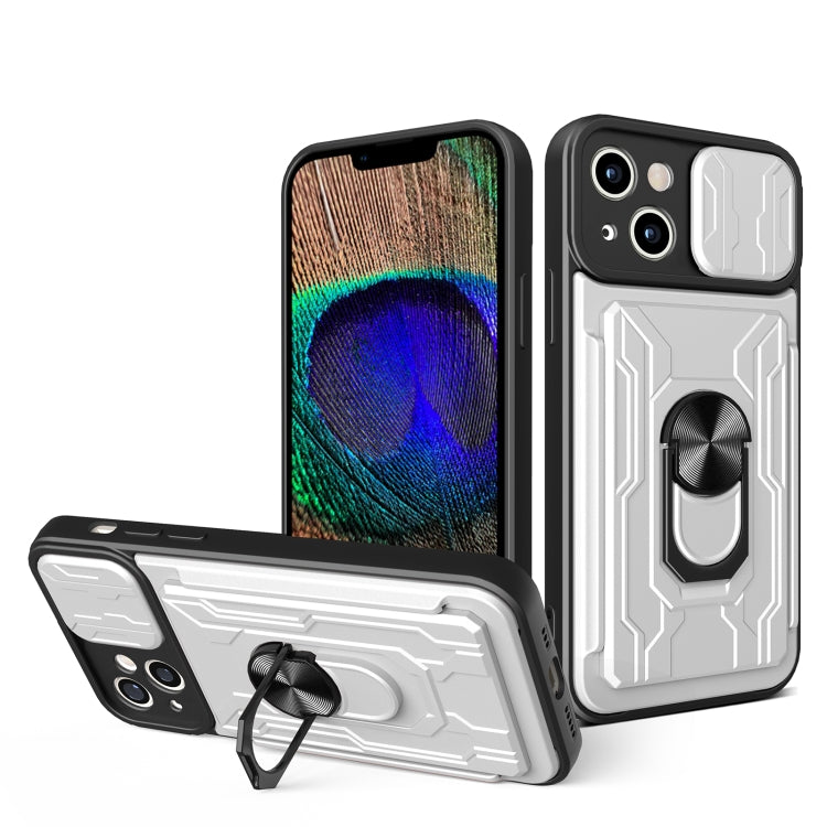 Sliding Camshield TPU+PC Phone Case with Card Slot