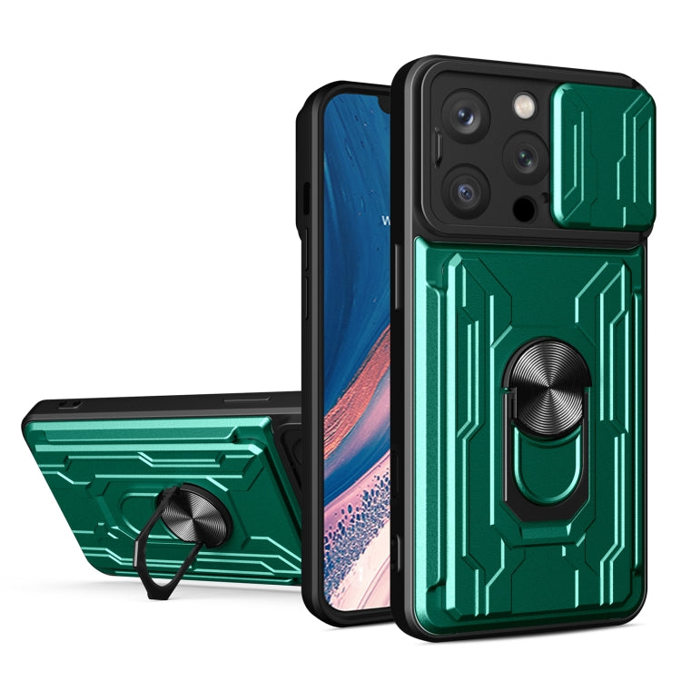 Sliding Camshield TPU+PC Phone Case with Card Slot, For iPhone 16 Pro Max, For iPhone 16 Pro, For iPhone 16 Plus