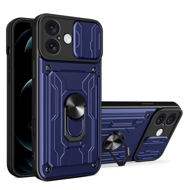 Sliding Camshield TPU+PC Phone Case with Card Slot