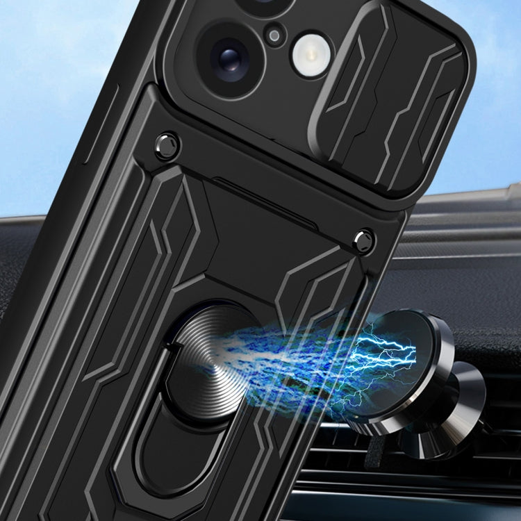 Sliding Camshield TPU+PC Phone Case with Card Slot