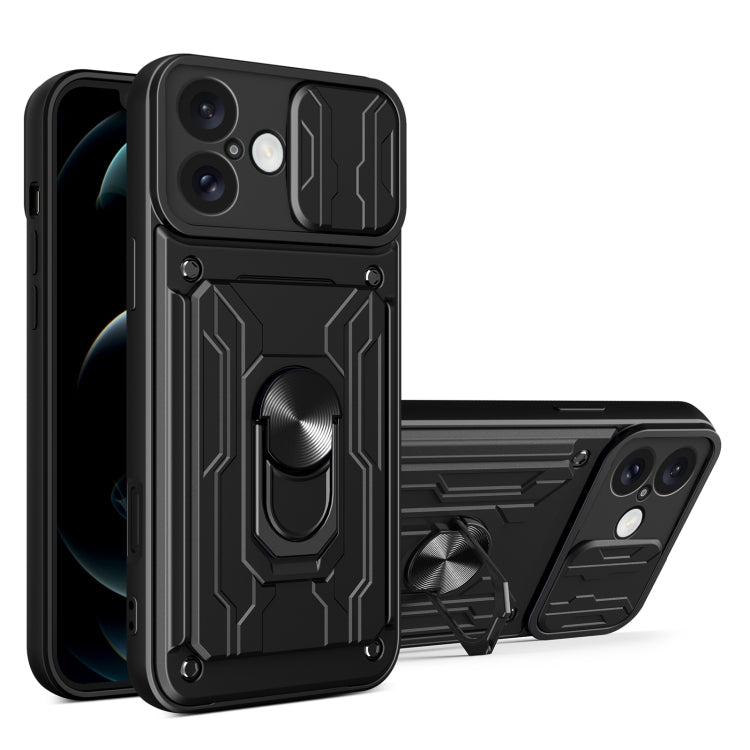 Sliding Camshield TPU+PC Phone Case with Card Slot