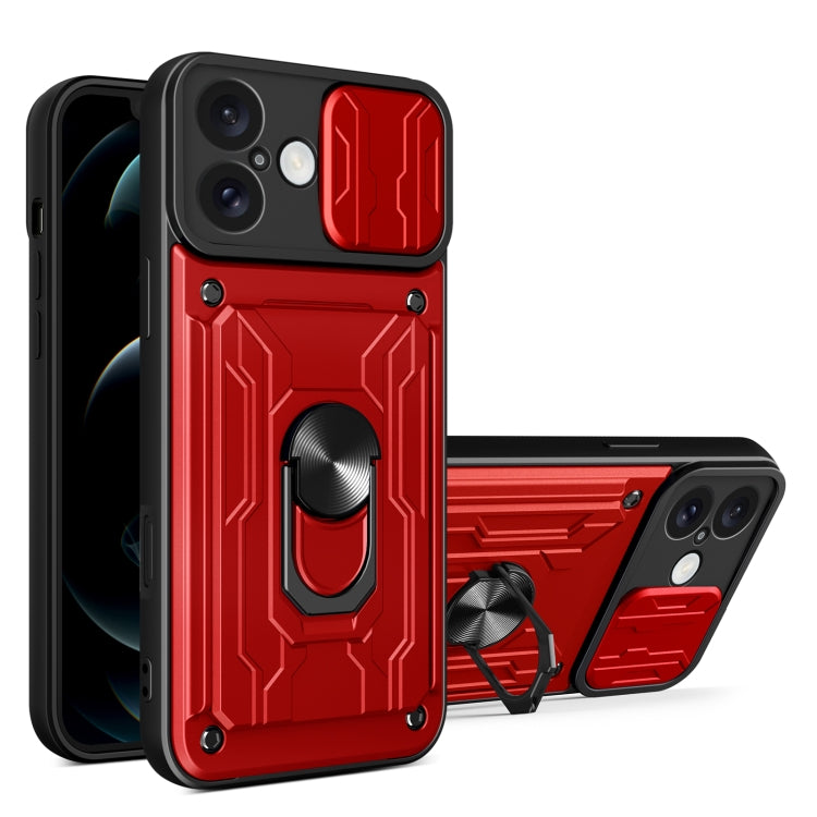 Sliding Camshield TPU+PC Phone Case with Card Slot