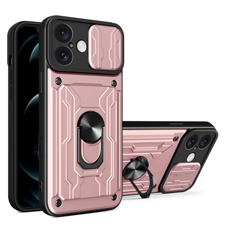 Sliding Camshield TPU+PC Phone Case with Card Slot