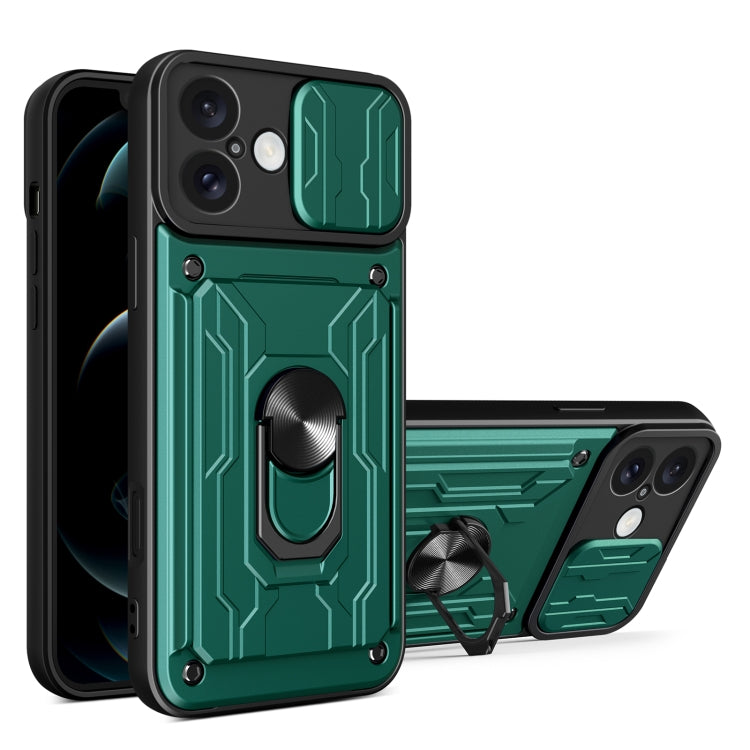 Sliding Camshield TPU+PC Phone Case with Card Slot, For iPhone 16 Pro Max, For iPhone 16 Pro, For iPhone 16 Plus