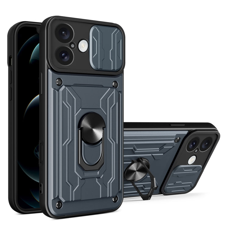 Sliding Camshield TPU+PC Phone Case with Card Slot