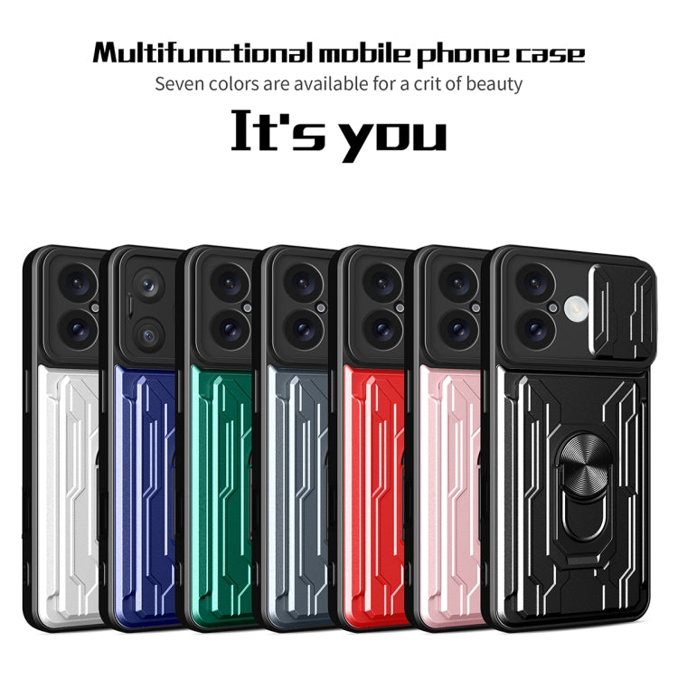 Sliding Camshield TPU+PC Phone Case with Card Slot, For iPhone 16, For iPhone 15 Pro Max, For iPhone 15 Pro