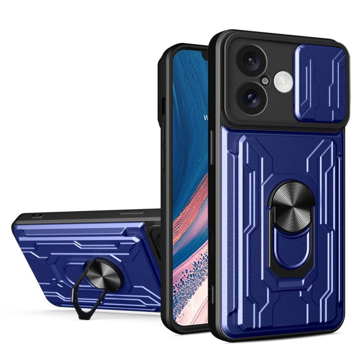 Sliding Camshield TPU+PC Phone Case with Card Slot