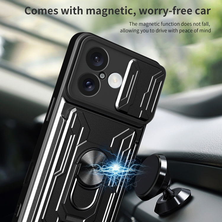 Sliding Camshield TPU+PC Phone Case with Card Slot, For iPhone 16, For iPhone 15 Pro Max, For iPhone 15 Pro