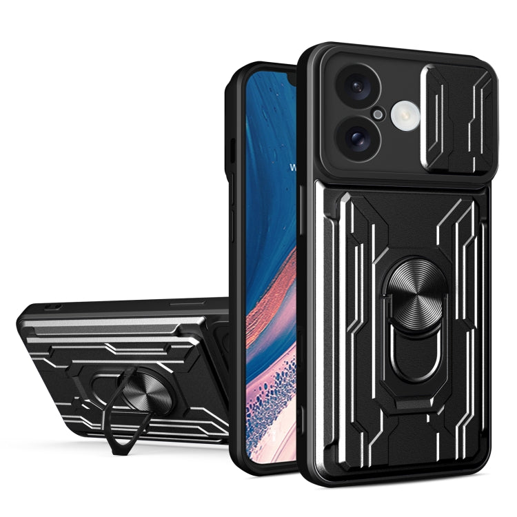 Sliding Camshield TPU+PC Phone Case with Card Slot