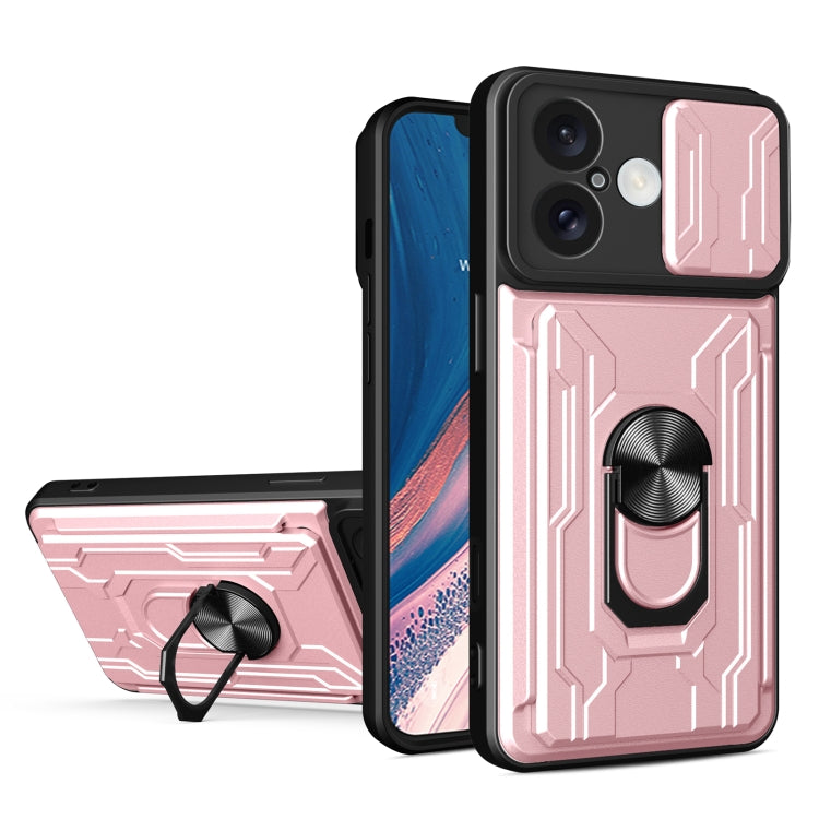 Sliding Camshield TPU+PC Phone Case with Card Slot