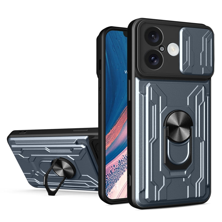Sliding Camshield TPU+PC Phone Case with Card Slot