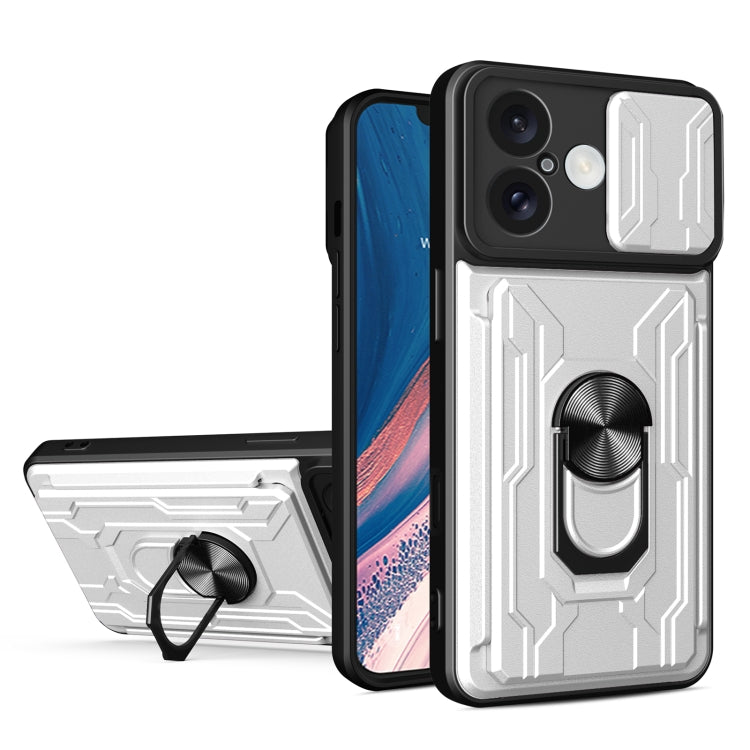 Sliding Camshield TPU+PC Phone Case with Card Slot, For iPhone 16, For iPhone 15 Pro Max, For iPhone 15 Pro