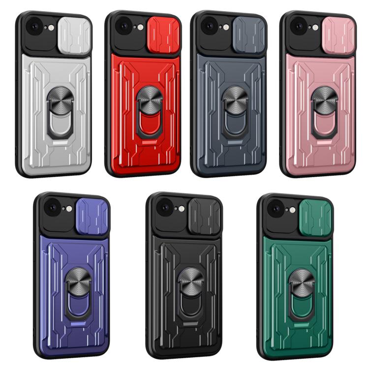 Sliding Camshield TPU+PC Phone Case with Card Slot
