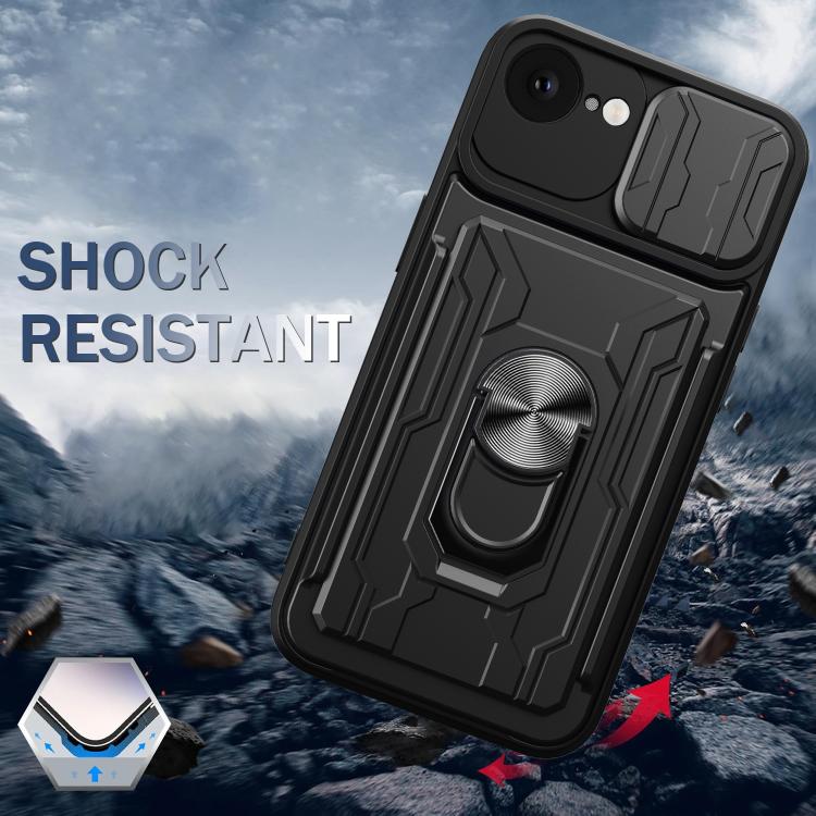 Sliding Camshield TPU+PC Phone Case with Card Slot, For iPhone 17e / 16e, For iPhone 17 Pro Max, For iPhone 17 Pro