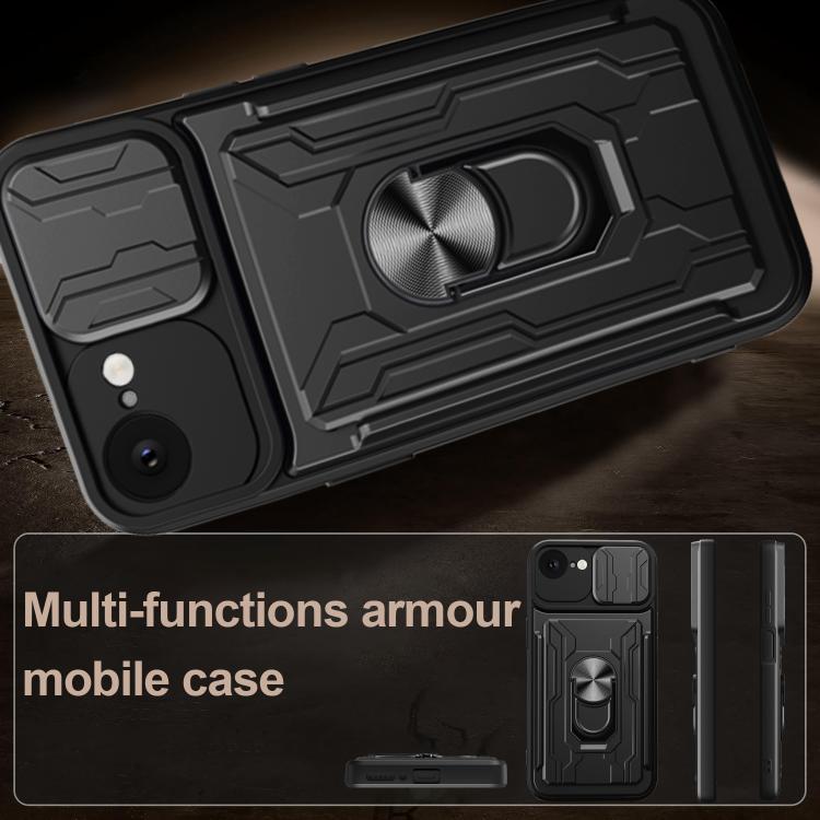 Sliding Camshield TPU+PC Phone Case with Card Slot