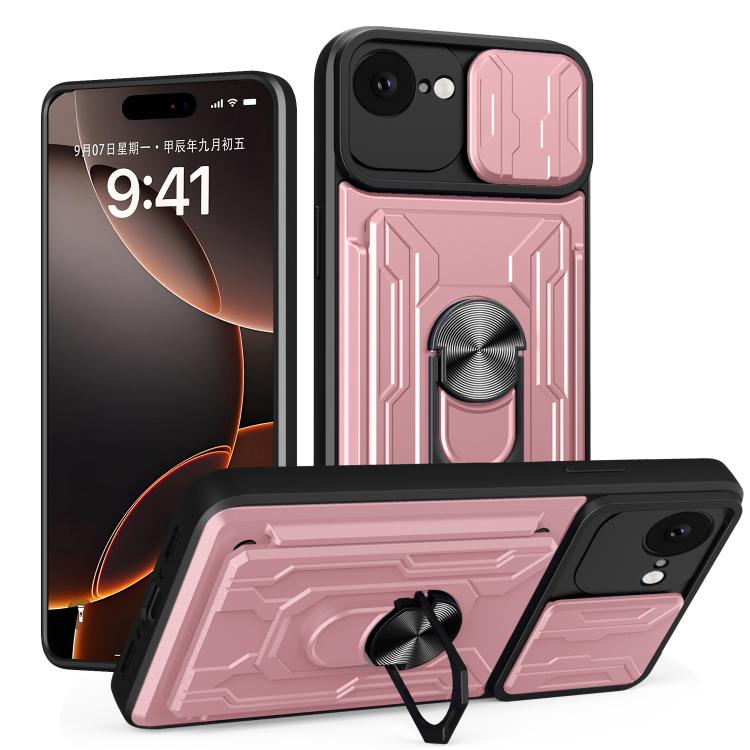 Sliding Camshield TPU+PC Phone Case with Card Slot
