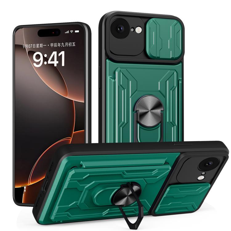 Sliding Camshield TPU+PC Phone Case with Card Slot