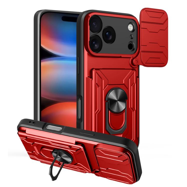 Sliding Camshield TPU+PC Phone Case with Card Slot