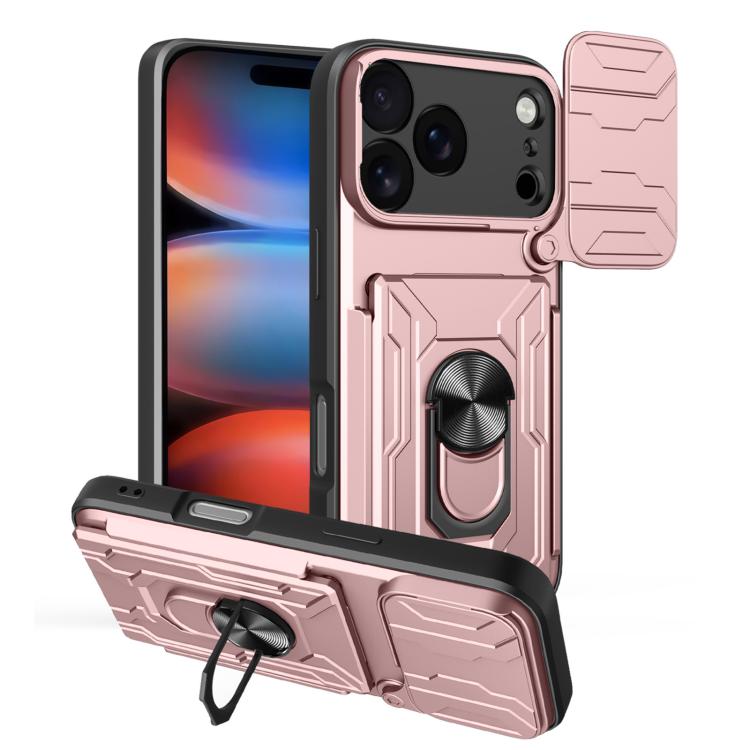 Sliding Camshield TPU+PC Phone Case with Card Slot