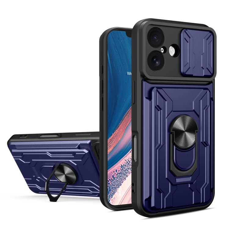 Sliding Camshield TPU+PC Phone Case with Card Slot