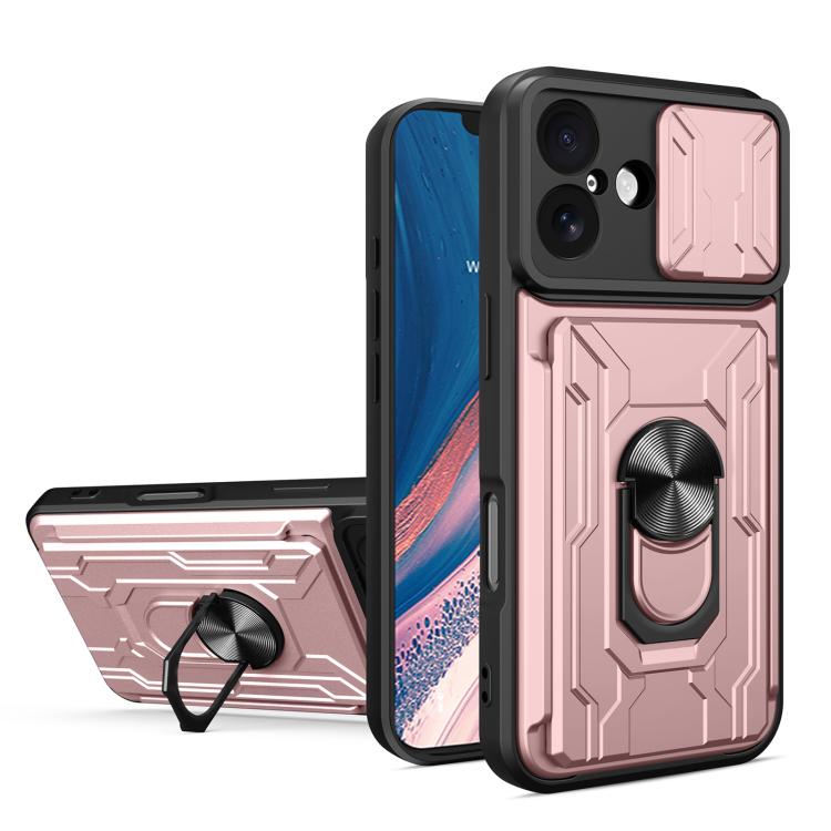 Sliding Camshield TPU+PC Phone Case with Card Slot