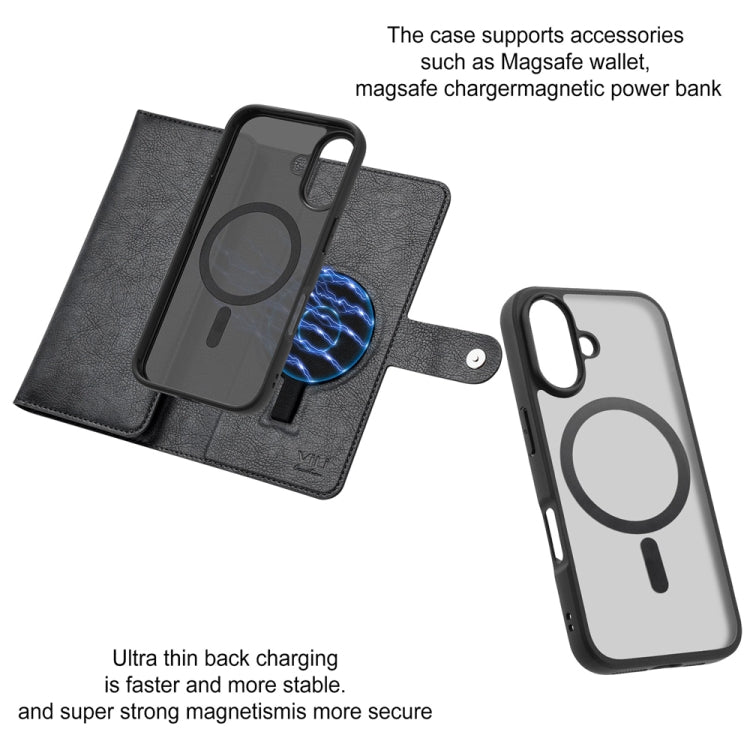ViLi GVS Series MagSafe Magnetic RFID Leather Phone Case, For iPhone 16 Plus, For iPhone 16