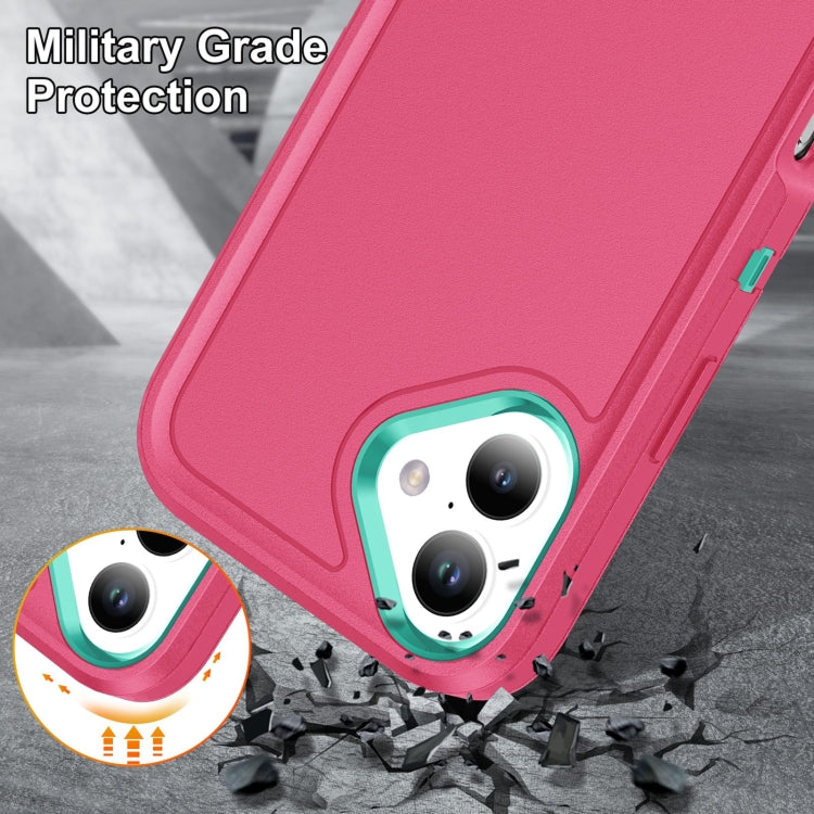 Rugged PC + Silicone Phone Case with Holder, For iPhone 16