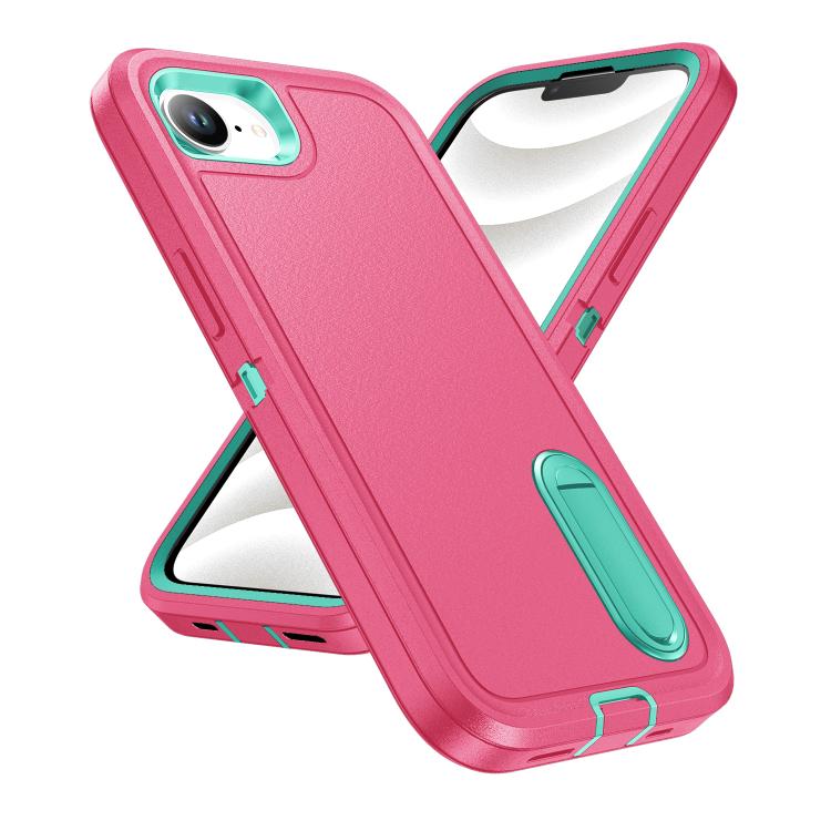 Rugged PC + Silicone Phone Case with Holder, For iPhone 16e, For iPhone 16 Pro Max