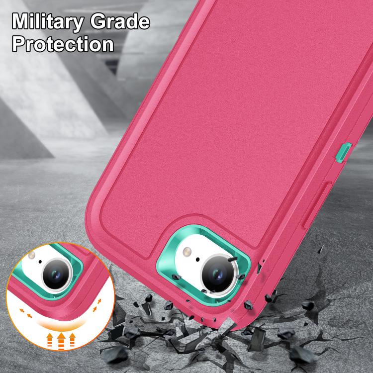 Rugged PC + Silicone Phone Case with Holder, For iPhone 16e, For iPhone 16 Pro Max