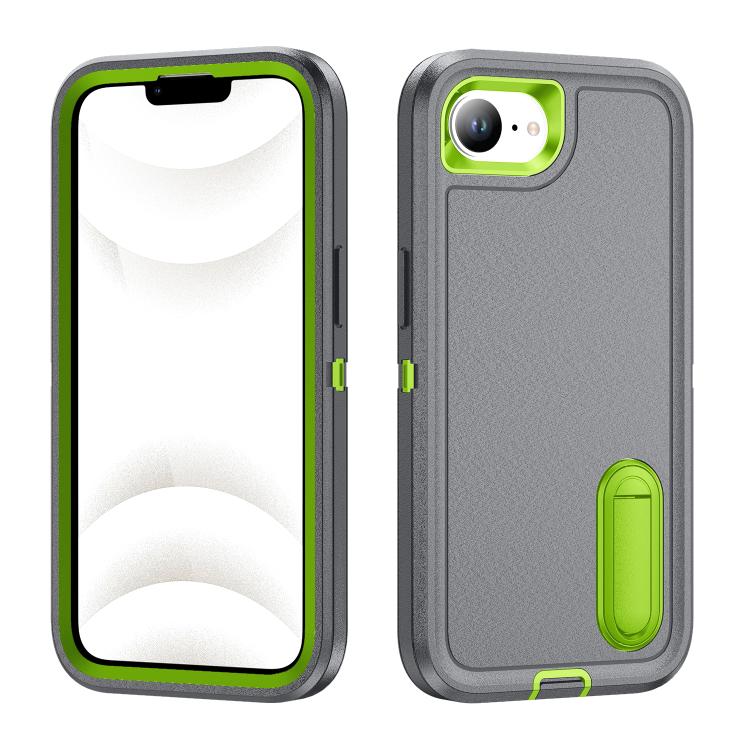 Rugged PC + Silicone Phone Case with Holder, For iPhone 16e, For iPhone 16 Pro Max