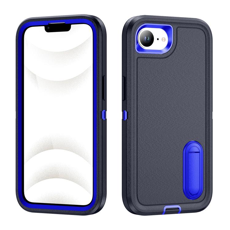 Rugged PC + Silicone Phone Case with Holder, For iPhone 16e, For iPhone 16 Pro Max