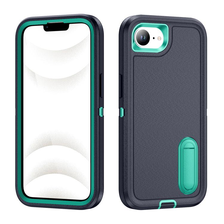 Rugged PC + Silicone Phone Case with Holder, For iPhone 16e, For iPhone 16 Pro Max
