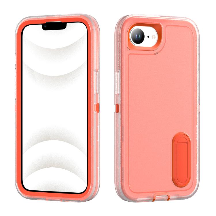 Rugged PC + Silicone Phone Case with Holder, For iPhone 16e, For iPhone 16 Pro Max