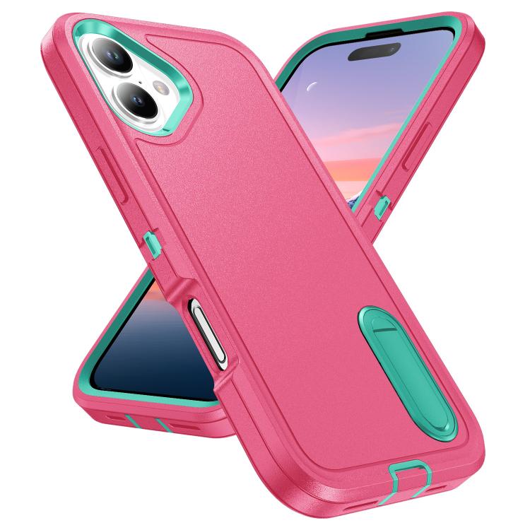 Rugged PC + Silicone Phone Case with Holder, For iPhone 17, For iPhone 17 Air