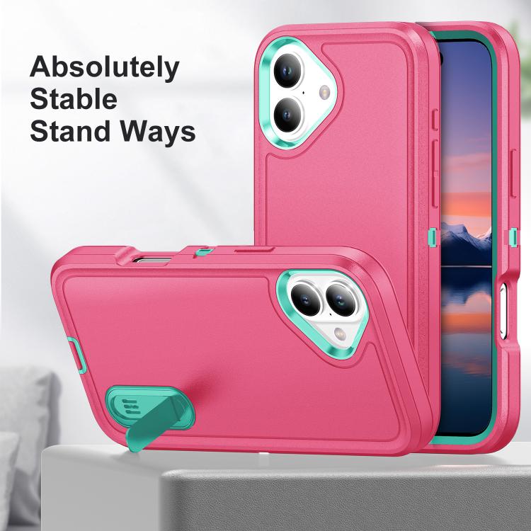 Rugged PC + Silicone Phone Case with Holder, For iPhone 17, For iPhone 17 Air